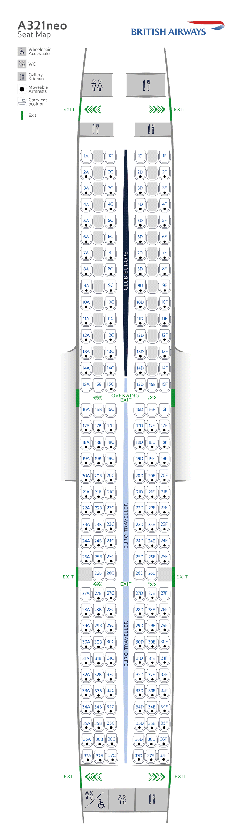 A321neo seatmap