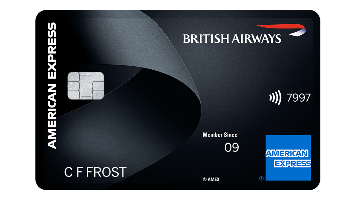 British Airways Premium AMEX credit card.