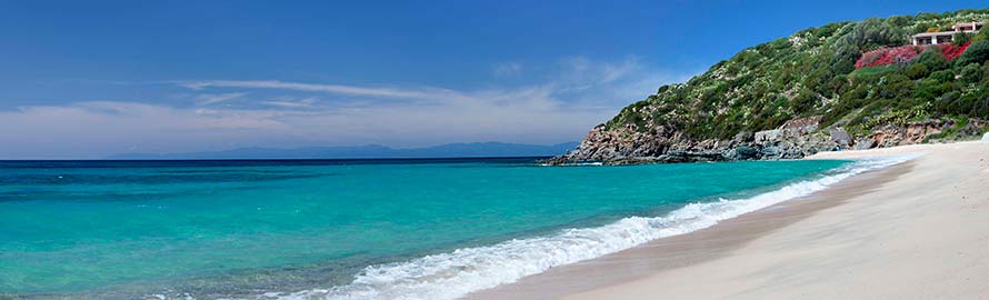 Beach in Villasimius, Sardinia.