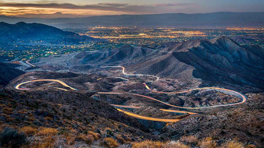 Coachella Valley from Highway 74, overlooking Palm Springs. ©Chris Axe.