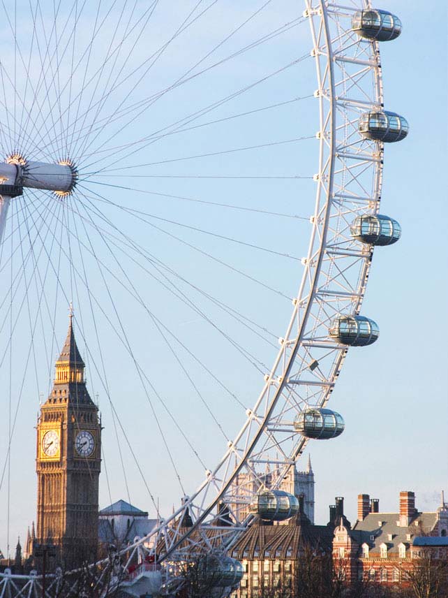 Take to the sky for a bird’s-eye view of the city from the London Eye © Alamy.