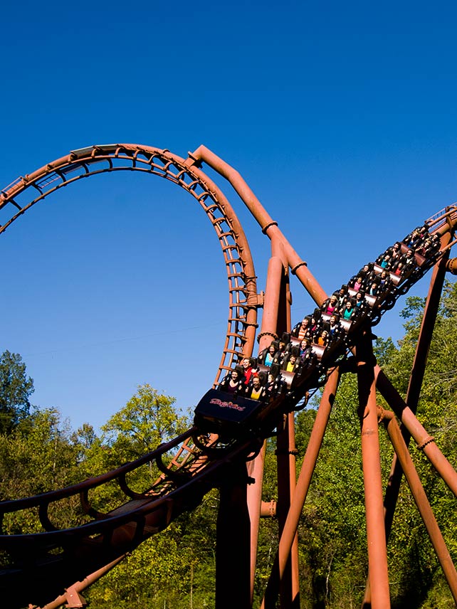 Tennessee Tornado rollercoaster at Dollywood. ©Dollywood.