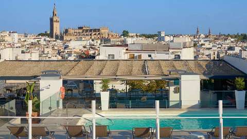 Acomodação - Becquer Hotel - Vista para a Piscina - Seville