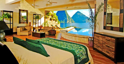 Accommodation - Jade Mountain - Guest room - St Lucia