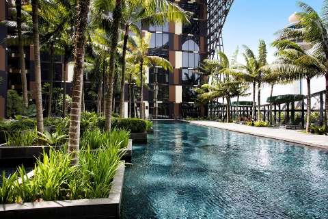 Accommodation - Crowne Plaza Changi Airport - Pool view - SINGAPORE