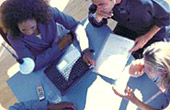 BA colleagues having a group meeting.