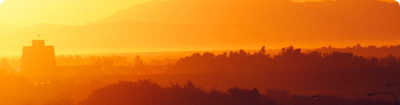 Sunrise over Abu Dhabi.