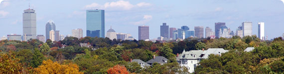 Boston skyline.