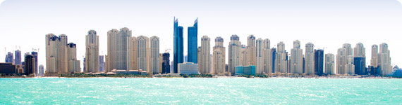 Dubai skyline.
