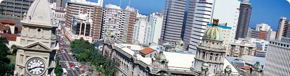 Aerial view of Durban.