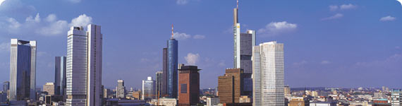 Frankfurt skyline.