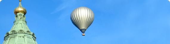 Balloon flight over Helsinki.