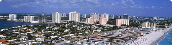 Aerial view of Miami.