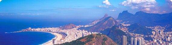 Aerial view of Rio de Janeiro.