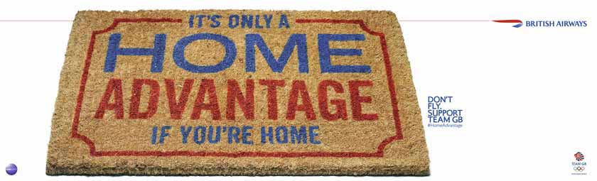 Door mat image saying it's only a Home Advantage if you're home.