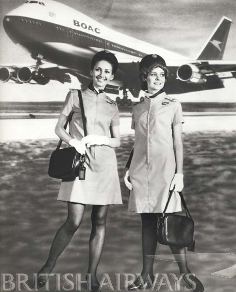 BOAC female summer uniforms 19701974 Designer Clive Evans 