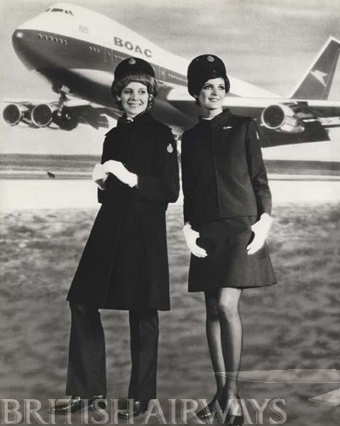 BOAC female winter uniforms 19701974 Designer Clive Evans 