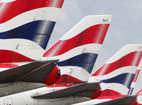 British Airways tail fins.