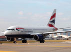 An Airbus A318 on the runway at London City airport