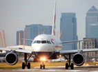 An Airbus A318 at London City airport.