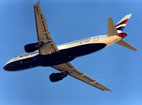 An Airbus A320 in flight.