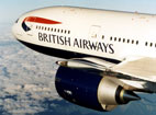 Close-up of a Boeing 777 in flight.