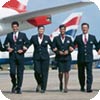 British Airways female and male crew.