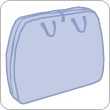 A folding bicycle bag.