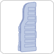 A hard shelled golf case.