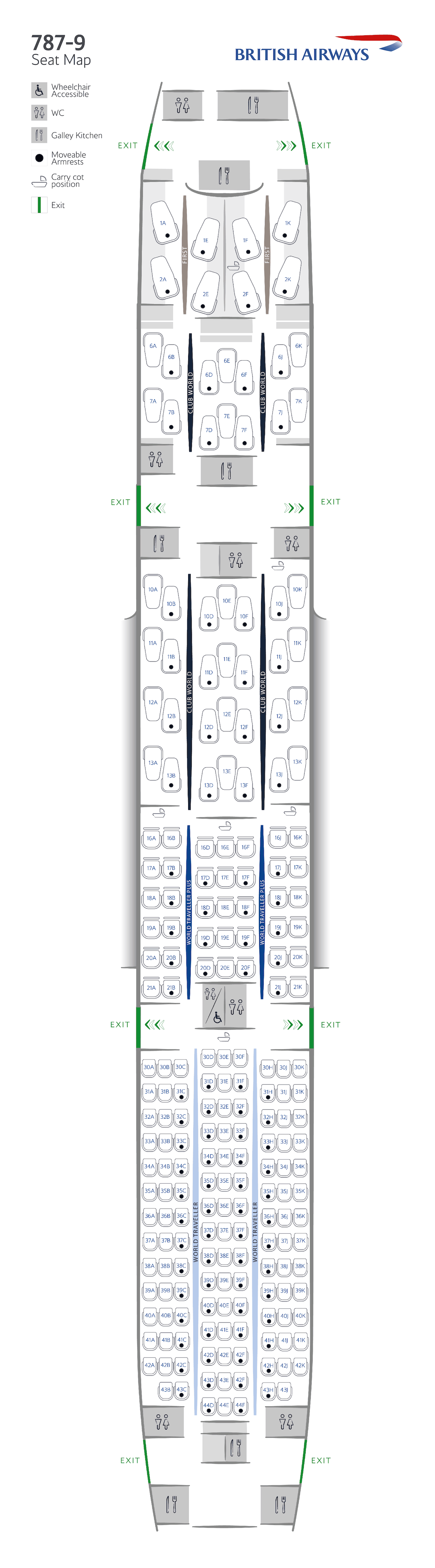 B787-9 座位图