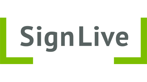 Logotipo de SignLive Video Relay Service.