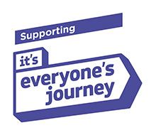 Logótipo de apoio à campanha "It's everyone's journey".