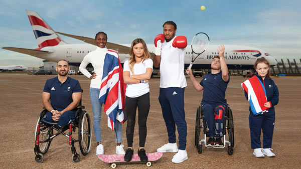 Gruppenfoto des britischen Teams und der britischen paralympischen Athleten 2020.