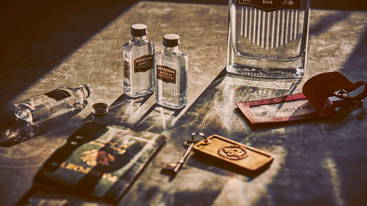 An image of aviation gin bottles.
