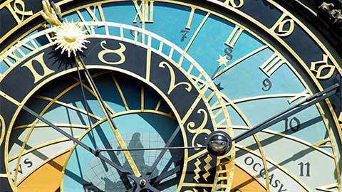 Die astronomische Uhr von Prag.