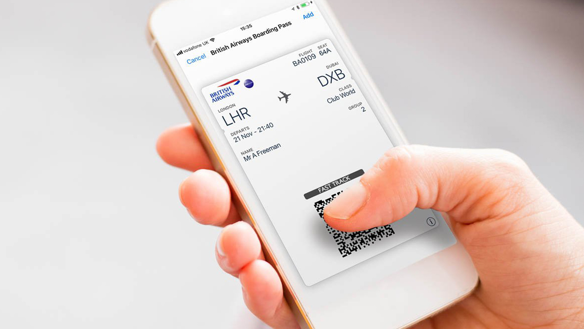 Utilizar a aplicação Club World da British Airways para telemóveis.
