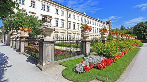 Mirabell palace and garden in the summer Salzburg, Austria.