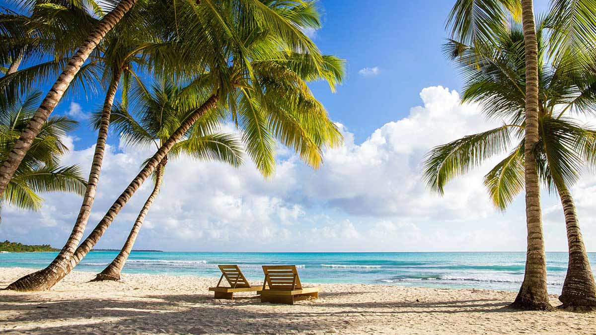 Beautiful caribbean beach on Saona island, Dominican Republic.