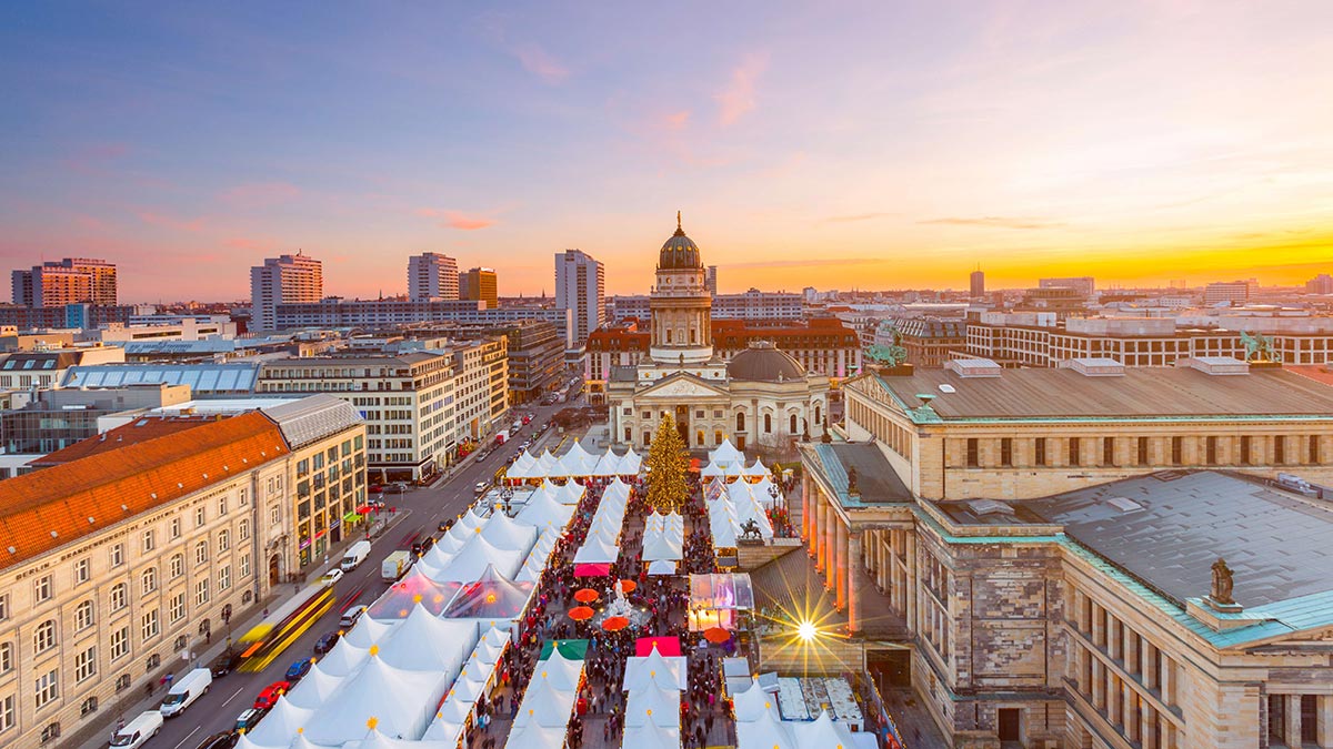 Berlin Skyline Christmas Market Gendarmenmarkt