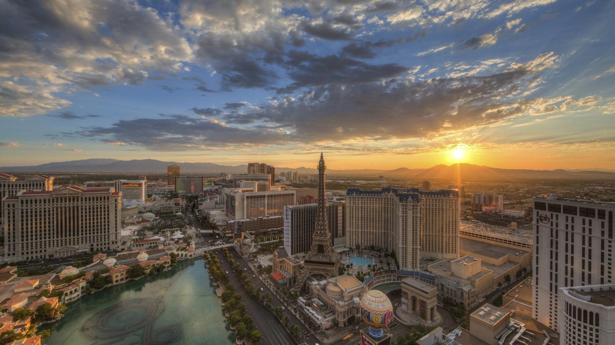 Morning over Las Vegas, USA
