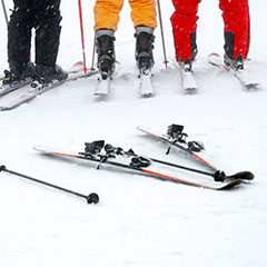 Aulas de esqui.