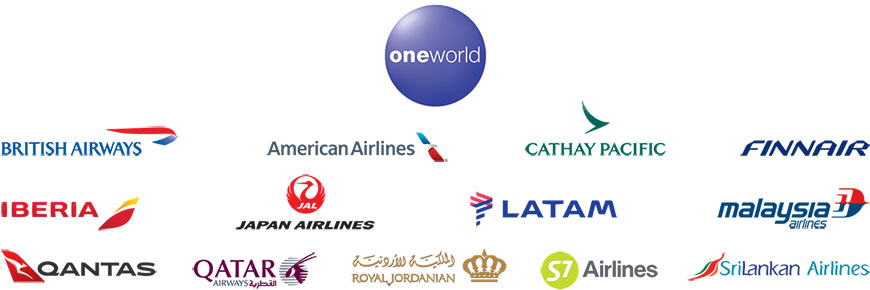oneworld alliance aircraft logos.