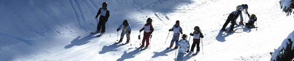 Skiing for beginners near Chambery.