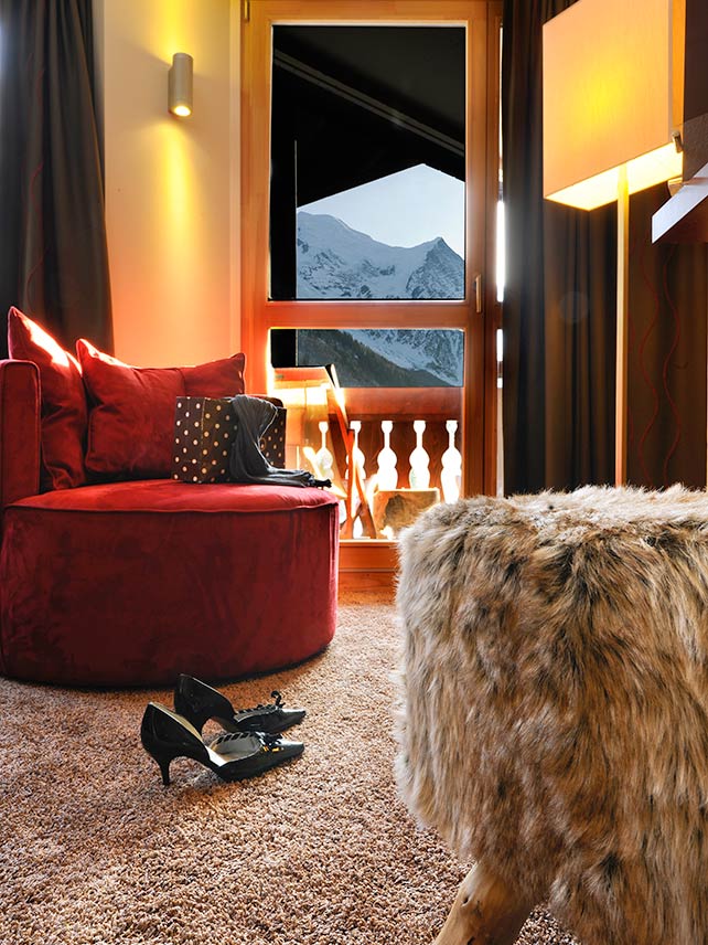Le camere dell'Hotel Mercure Chamonix Centre hanno una vista suggestiva sul Monte Bianco