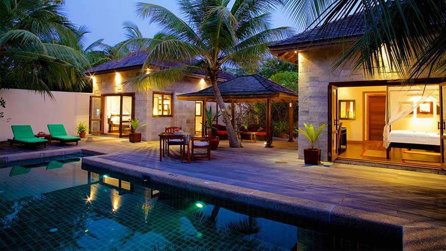 Private family pool villa, Kuredu Resort & Spa, Maldives. © Kuredu Resort & Spa, Maldives.