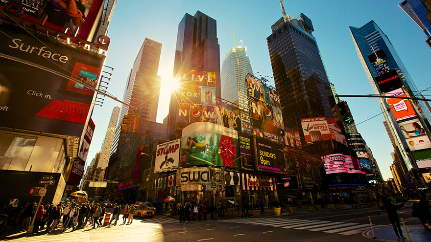 Times Square é a atração mais visitada do mundo. © Alexander Spatari/Getty Images