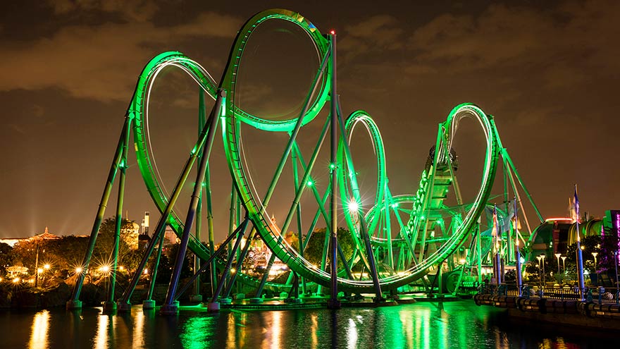 The Incredible Hulk Coaster, Universal's Islands of Adventure. ©Universal Orlando