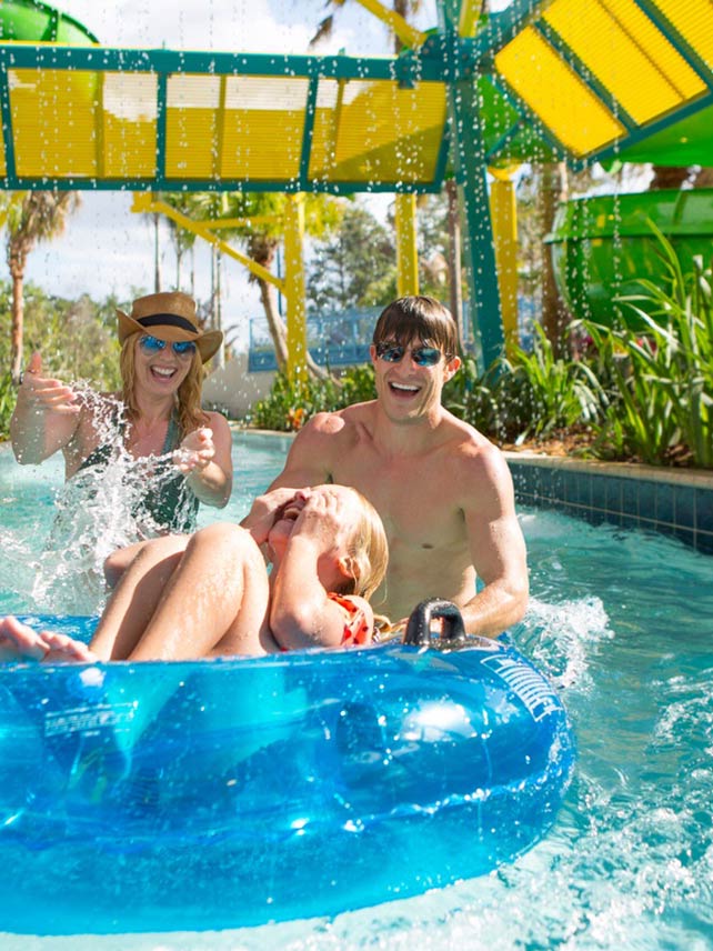The Lazy River, Surfari Water Park at The Grove Resort & Spa Orlando. ©Benchmark Resorts & Hotels.