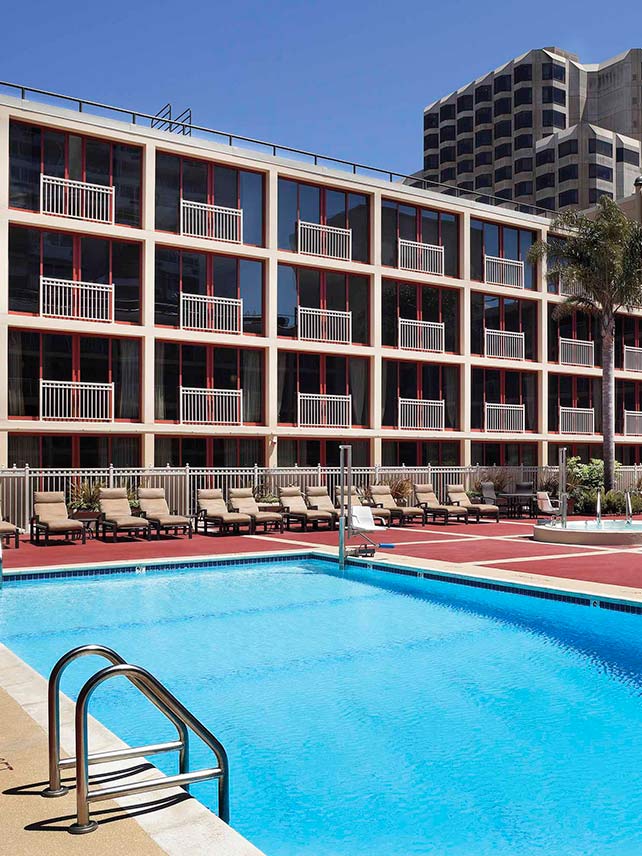 Top up your tan at the Hilton Union Square’s outdoor pool