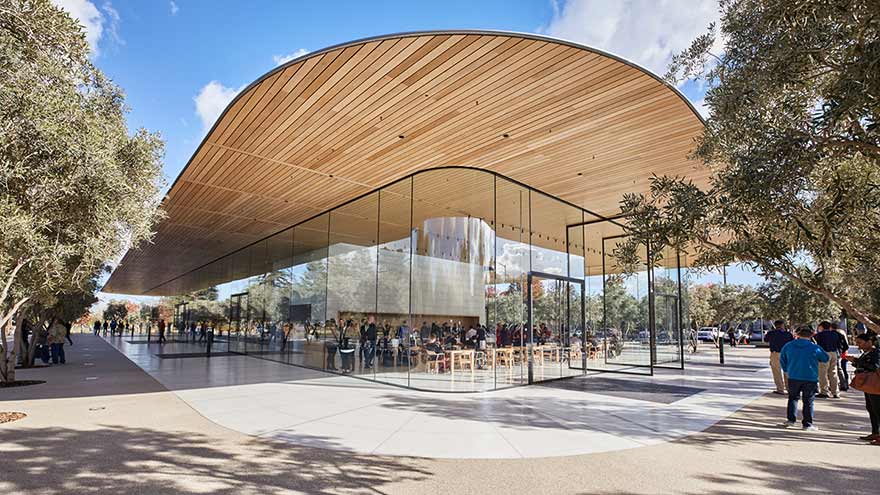 Drink, buy and play at the new Apple Park Visitor Centre, Cupertino.